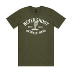 Never Shoot With Your Drinkin' Hand Premium Tee
