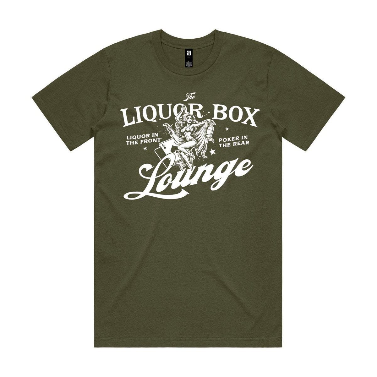 The Liquor Box Lounge Premium Tee - Army