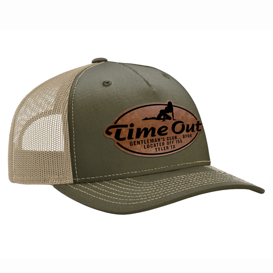 Time Out Gentleman's Club Classic Trucker Hat - Army / Olive / Khaki
