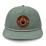 Don't Panic It's Organic Flat Bill Rope Leather Patch Hat
