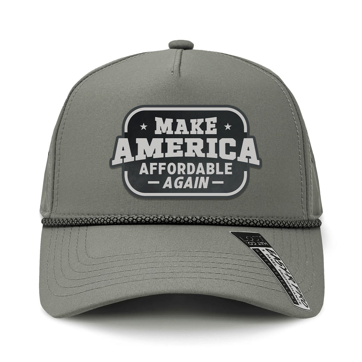 Make America Affordable Again Performance Leather Patch Hat - Bilge