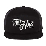 The Hag 7 Panel Embroidered Hat - Black