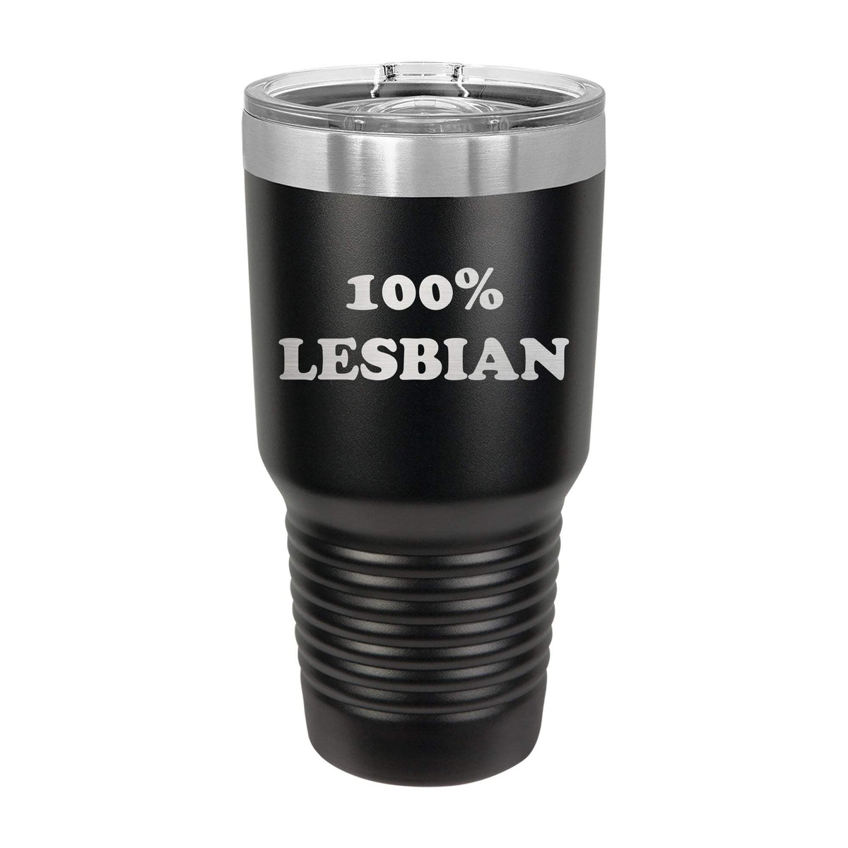 100% Lesbian 30oz Tumbler - Black