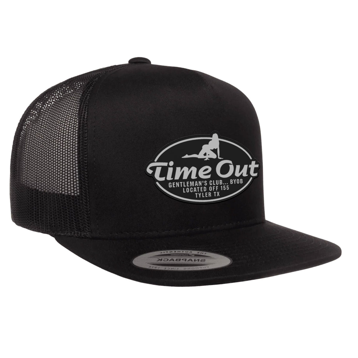 Time Out Gentleman's Club Flat Bill Trucker Hat