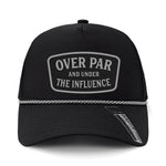 Over Par And Under The Influence Performance Leather Patch Hat