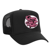 Queen Of His Double Wide Foam Trucker Hat - Black