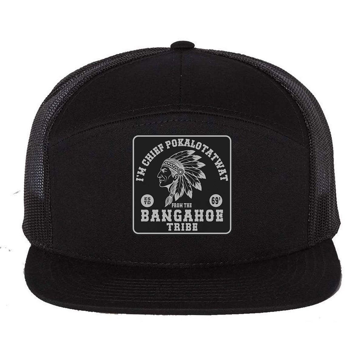 Chief Pokalotatwat 7 Panel Hat - Black