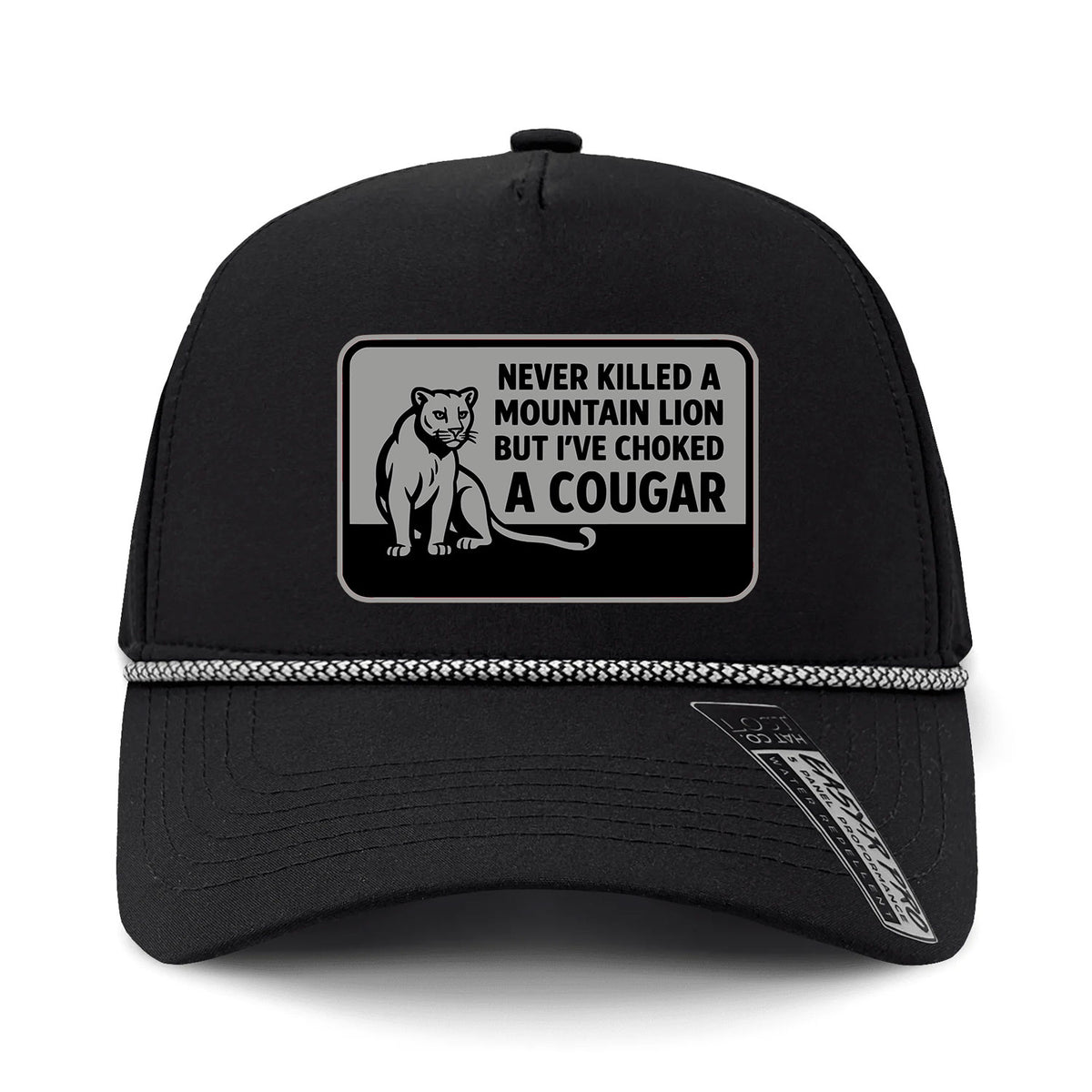 Choked A Cougar Performance Leather Patch Hat