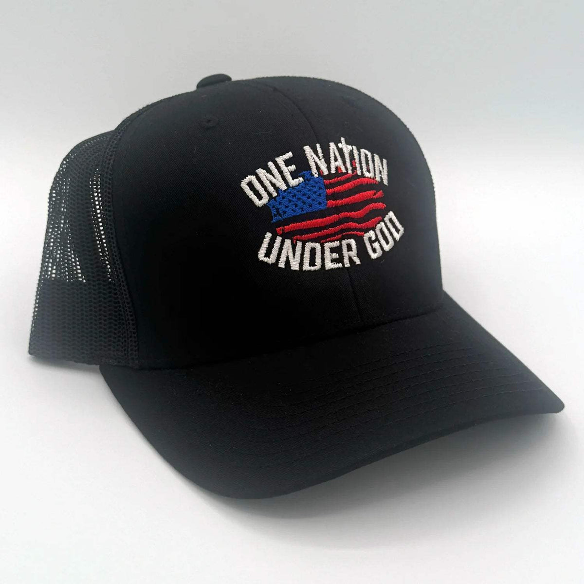 One Nation Under God Embroidered Hat - Black
