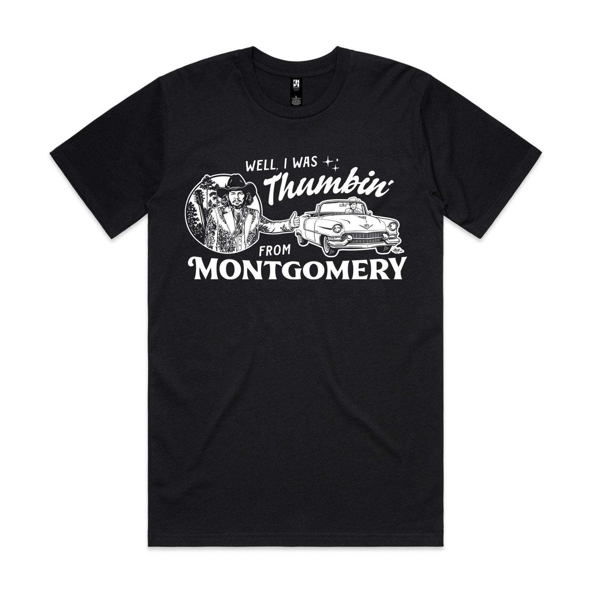 Thumbin' From Montgomery Premium Tee - Black