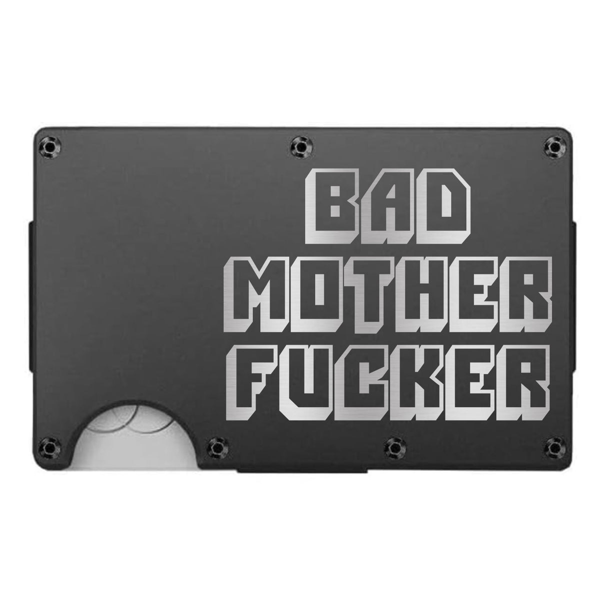 Bad M'Fer Engraved RFID Wallet