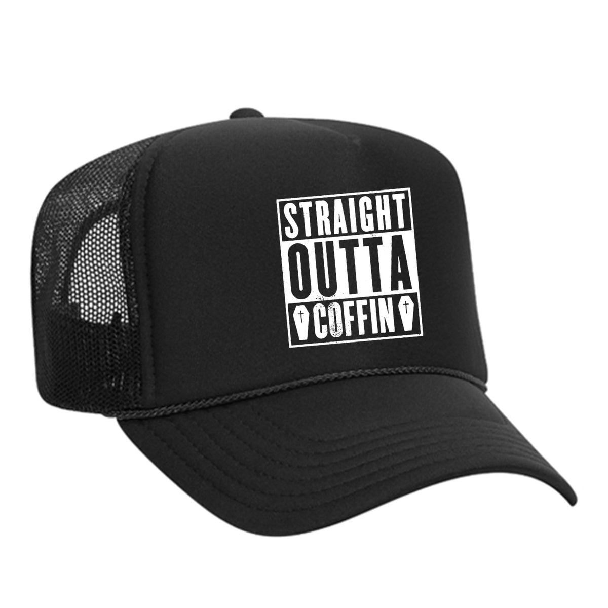 Straight Outta Coffin Foam Trucker Hat
