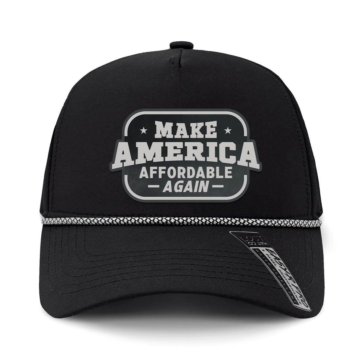 Make America Affordable Again Performance Leather Patch Hat - Black