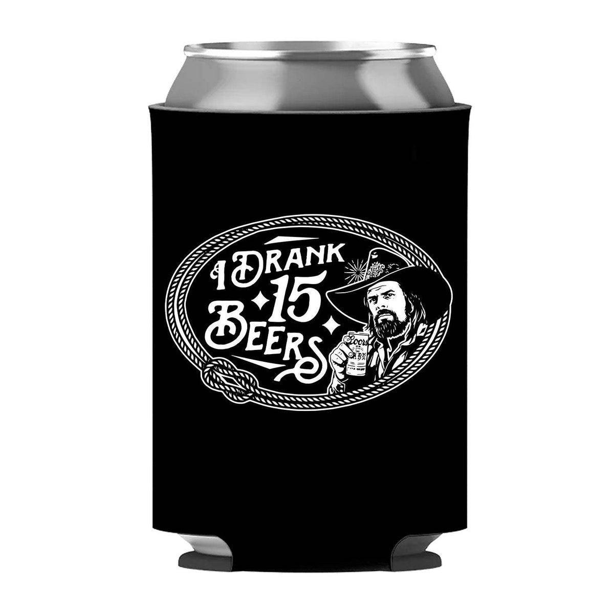 I Drank 15 Beers Can Sleeve - Black / Standard