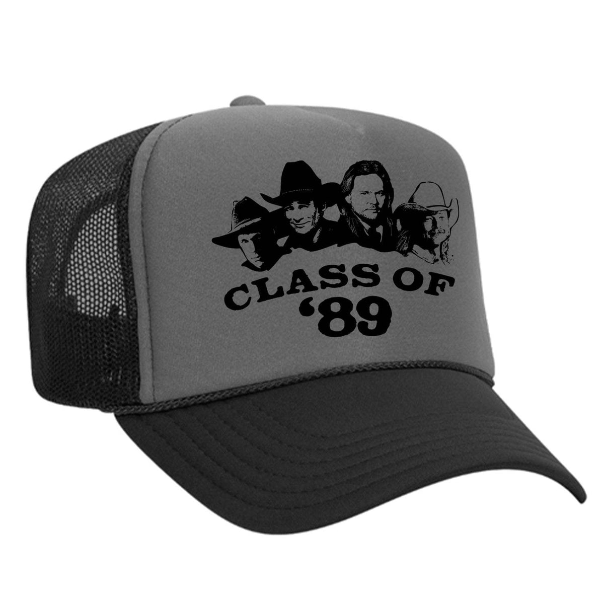 Class Of '89 Foam Trucker Hat - Black / Charcoal