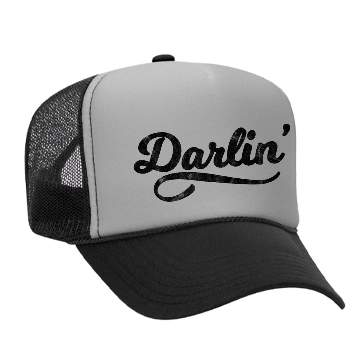 Darlin' Foam Trucker Hat - Black / Charcoal