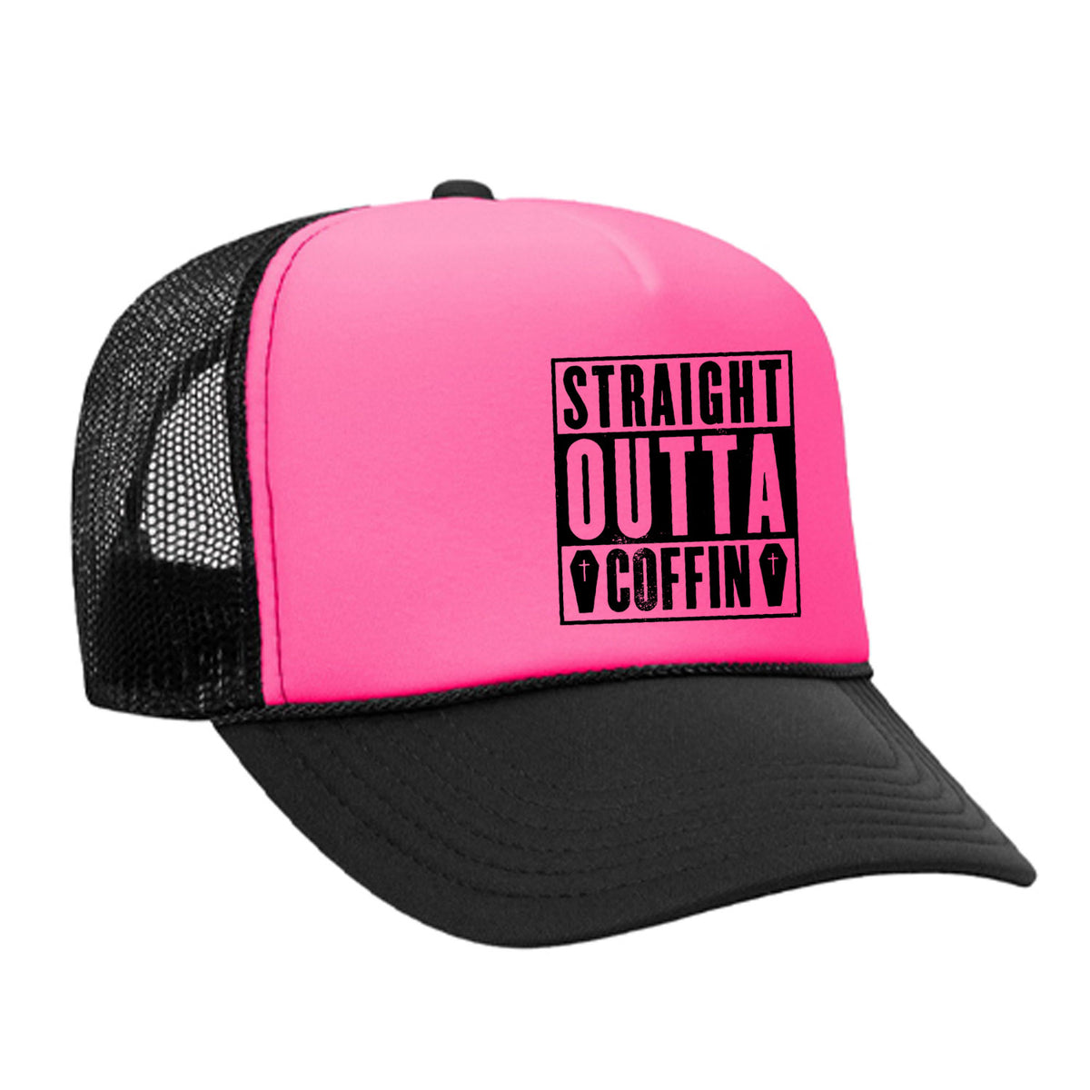 Straight Outta Coffin Foam Trucker Hat