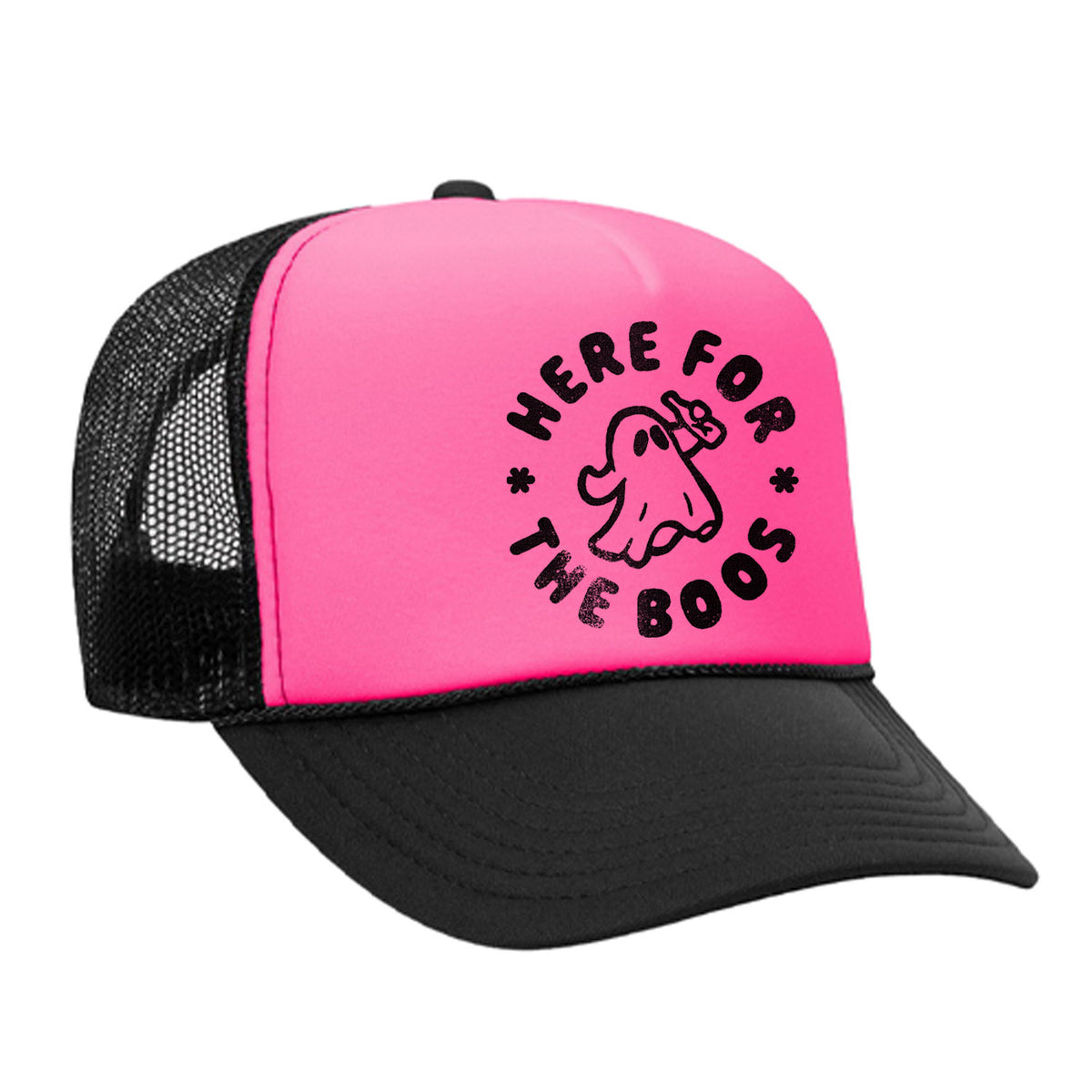 Here For The Boos Foam Trucker Hat