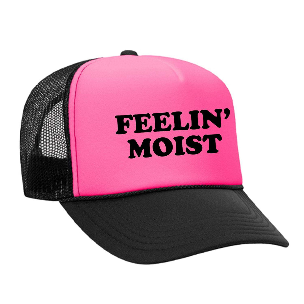Feelin' Moist Foam Trucker Hat - Black / Pink