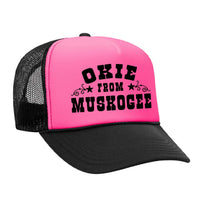 Okie From Muskogee Foam Trucker Hat - Black / Pink