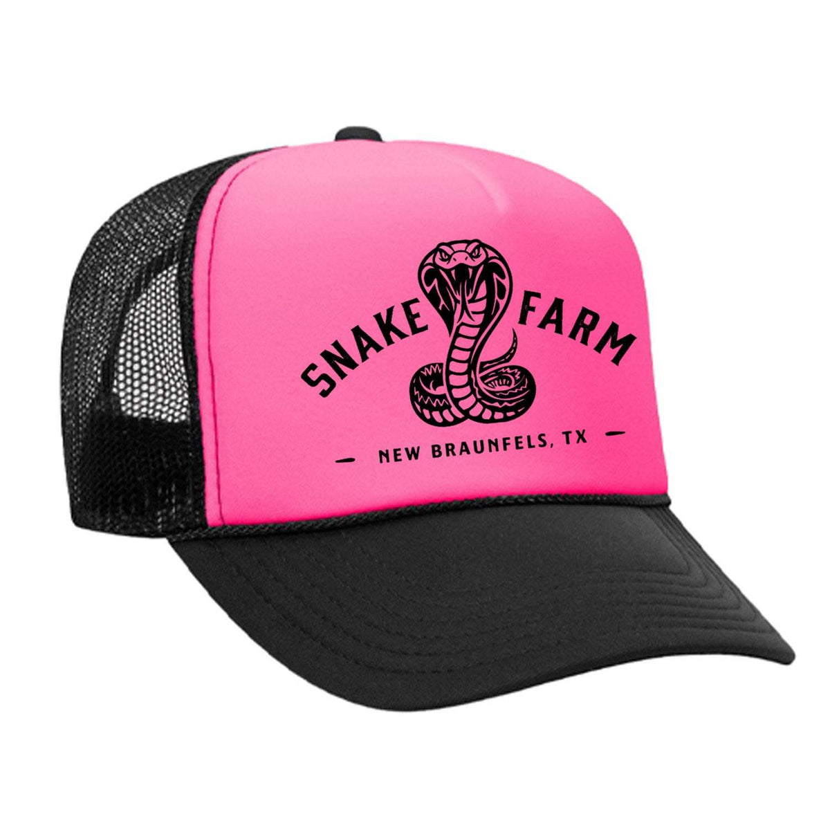 Snake Farm Foam Trucker Hat - Black / Pink