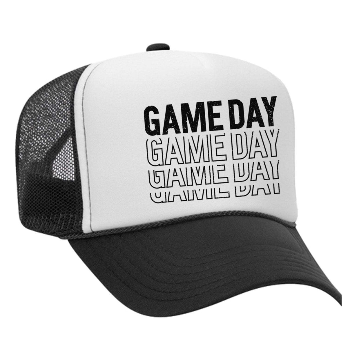 Game Day Foam Trucker Hat - Black / White