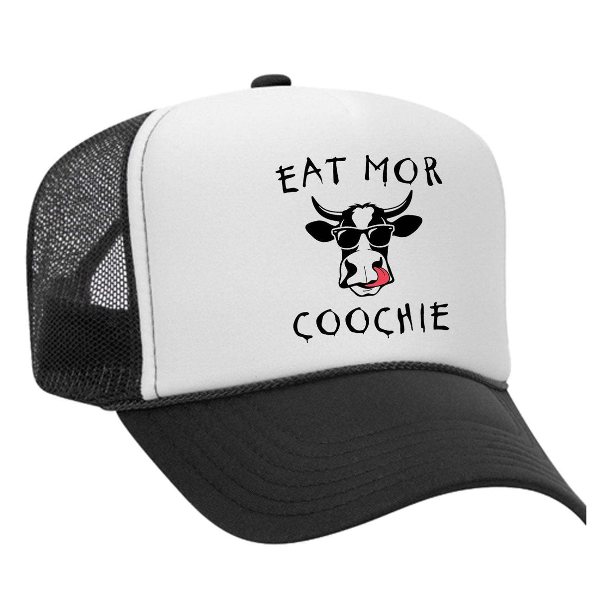 Eat Mor Coochie Foam Trucker Hat - Black / White