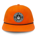 Don't Panic It's Organic Flat Bill Rope Leather Patch Hat