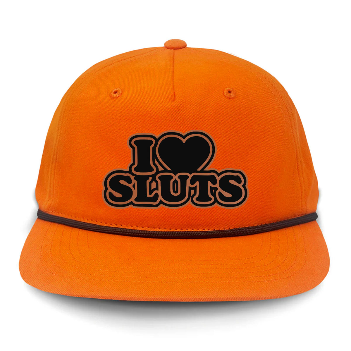 I Love Sluts Flat Bill Rope