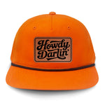 Howdy Darlin' Flat Bill Rope Leather Patch Hat