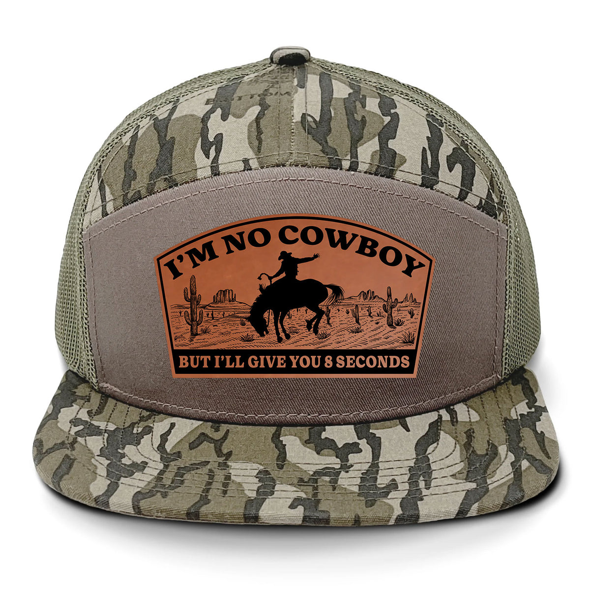 I'm No Cowboy 7 Panel Hat
