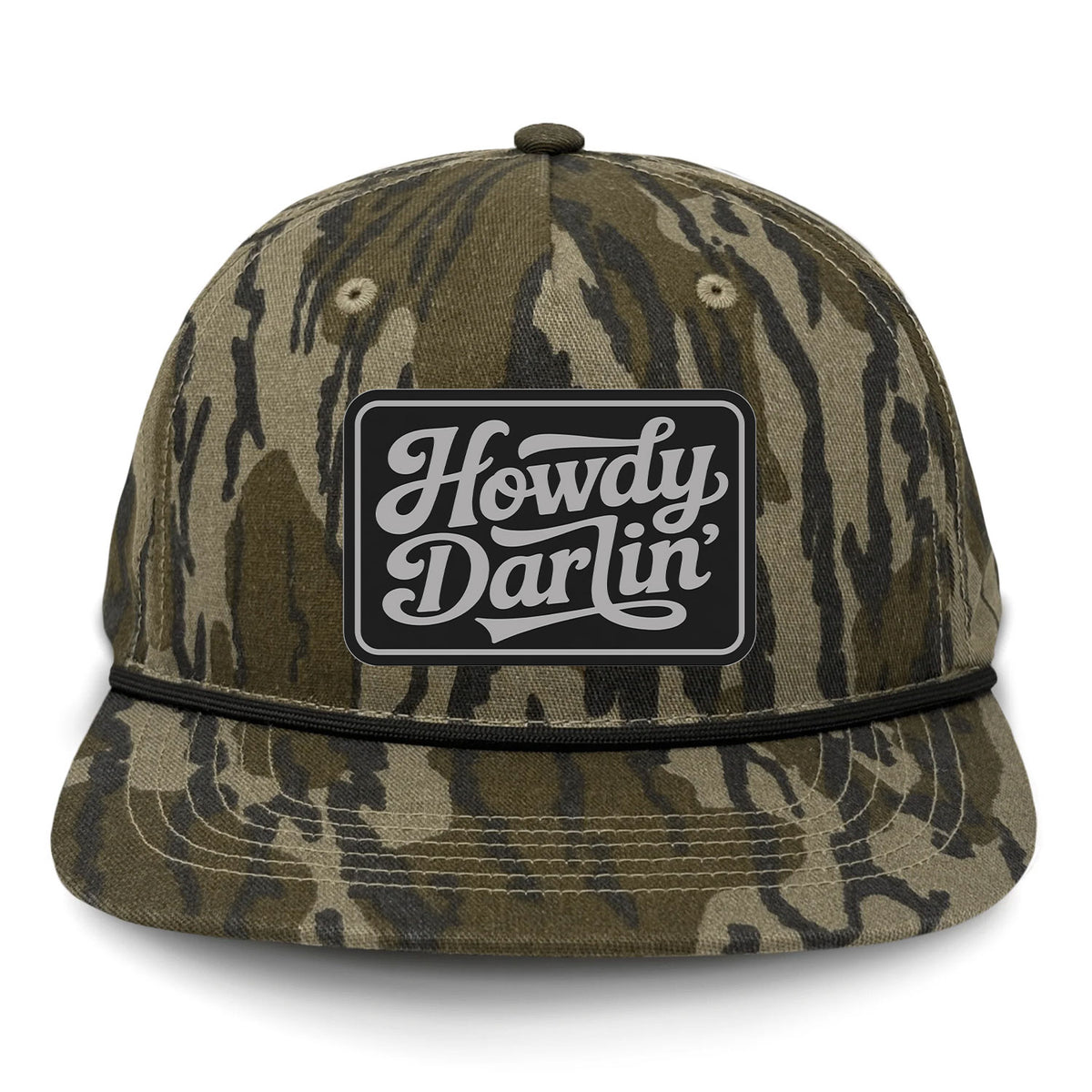 Howdy Darlin' Flat Bill Rope Leather Patch Hat