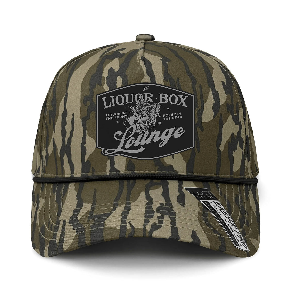 The Liquor Box Lounge Performance Leather Patch Hat