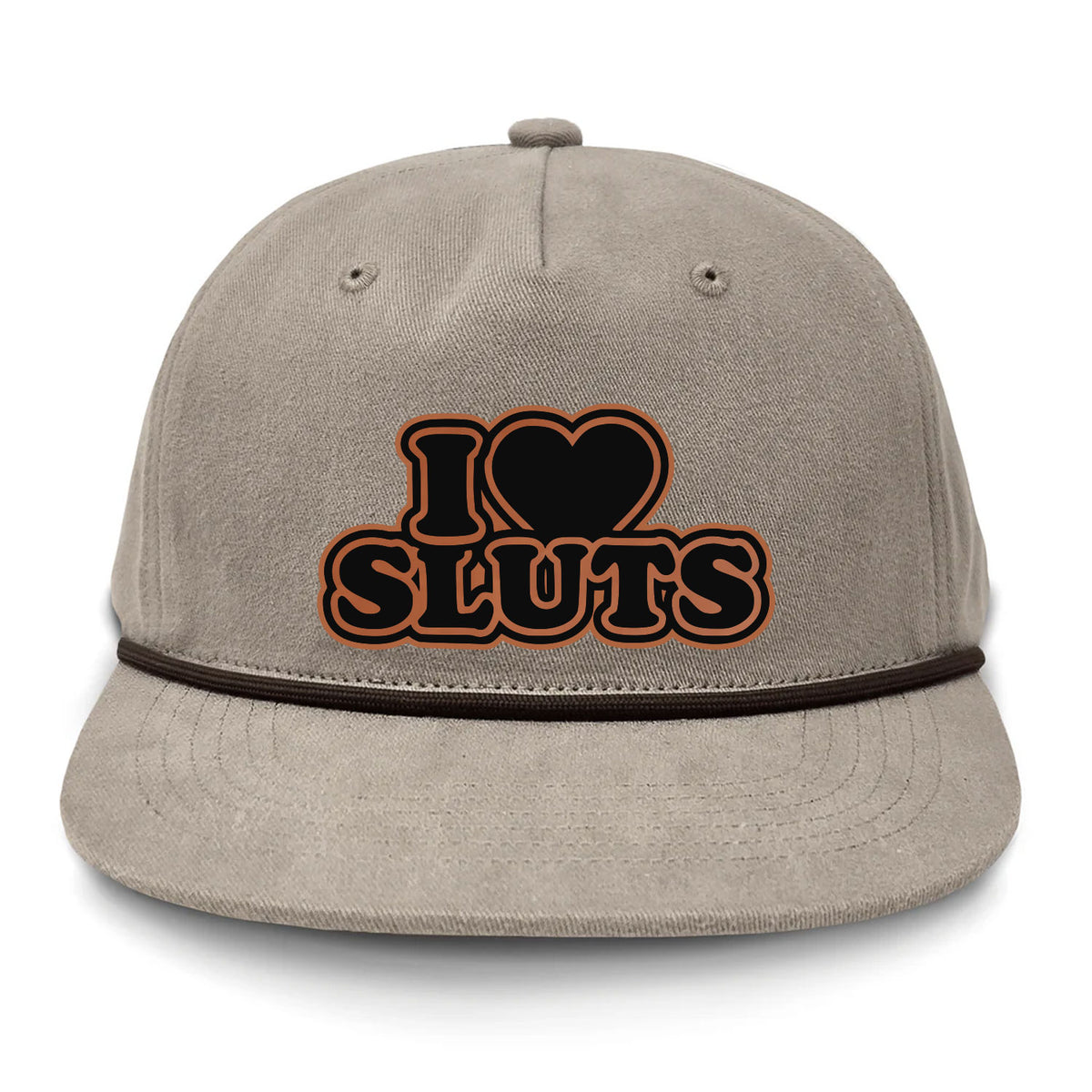 I Love Sluts Flat Bill Rope