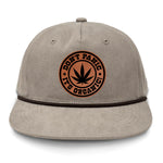 Don't Panic It's Organic Flat Bill Rope Leather Patch Hat