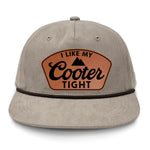 I Like My Cooter Tight Flat Bill Rope Leather Patch Hat