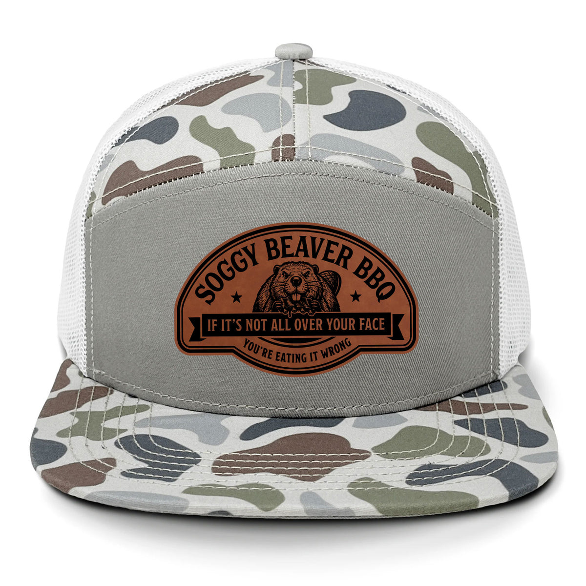Soggy Beaver BBQ 7 Panel Hat