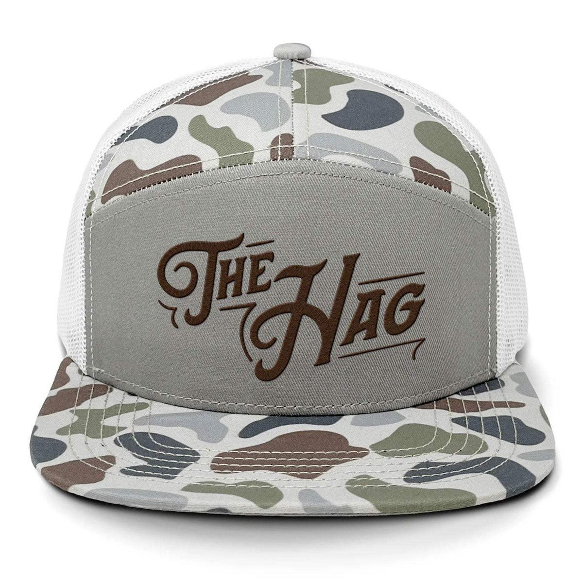 The Hag 7 Panel Embroidered Hat - Brackish
