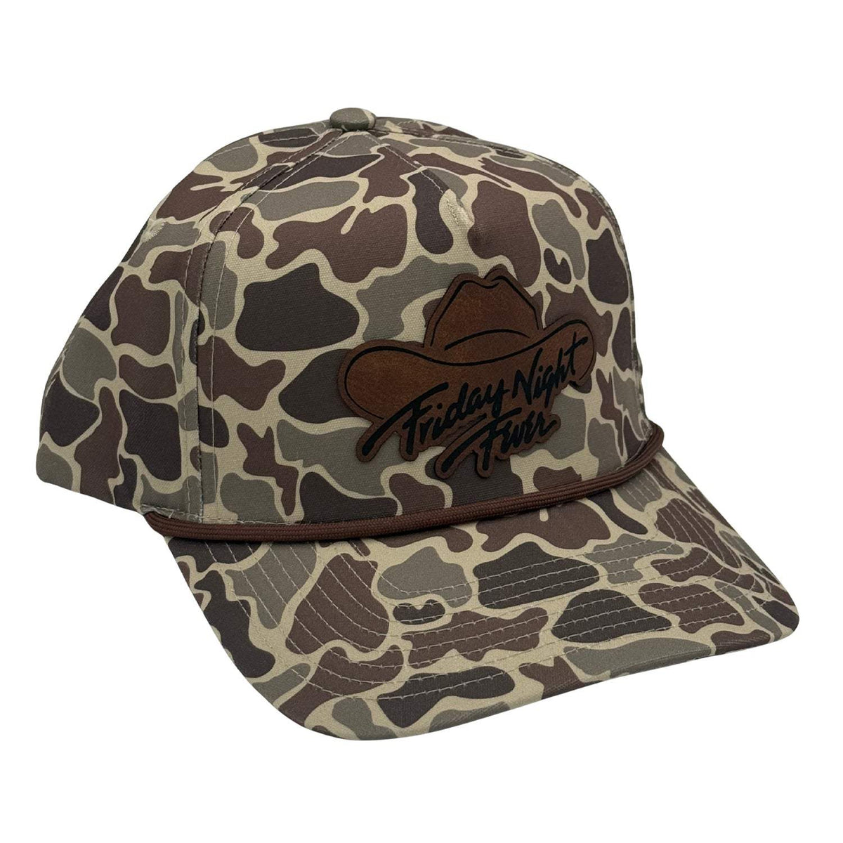 Friday Night Fever Leather Patch Hat - Camo