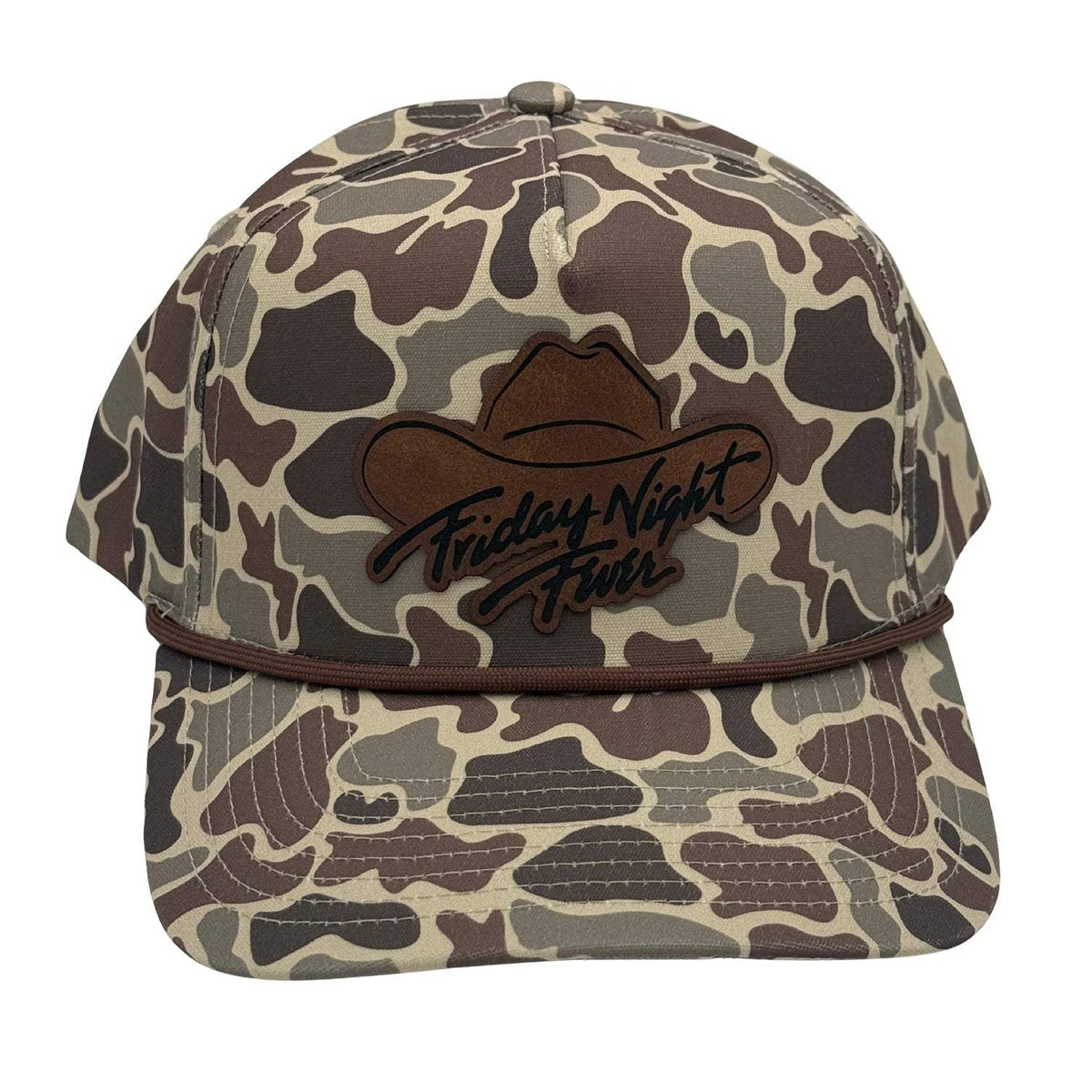 Friday Night Fever Leather Patch Hat - Camo