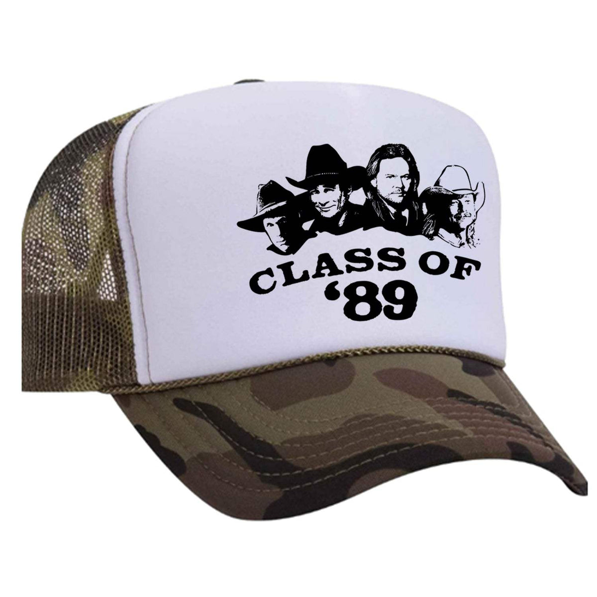 Class Of '89 Foam Trucker Hat - Camo / White