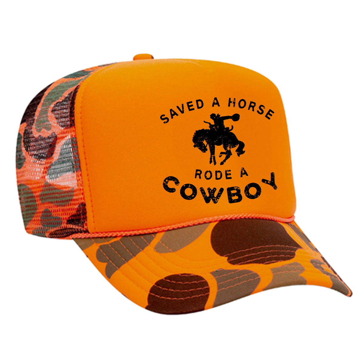Saved A Horse Rode A Cowboy Foam Trucker Hat