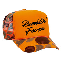 Ramblin' Fever Foam Trucker Hat - Camo / Orange