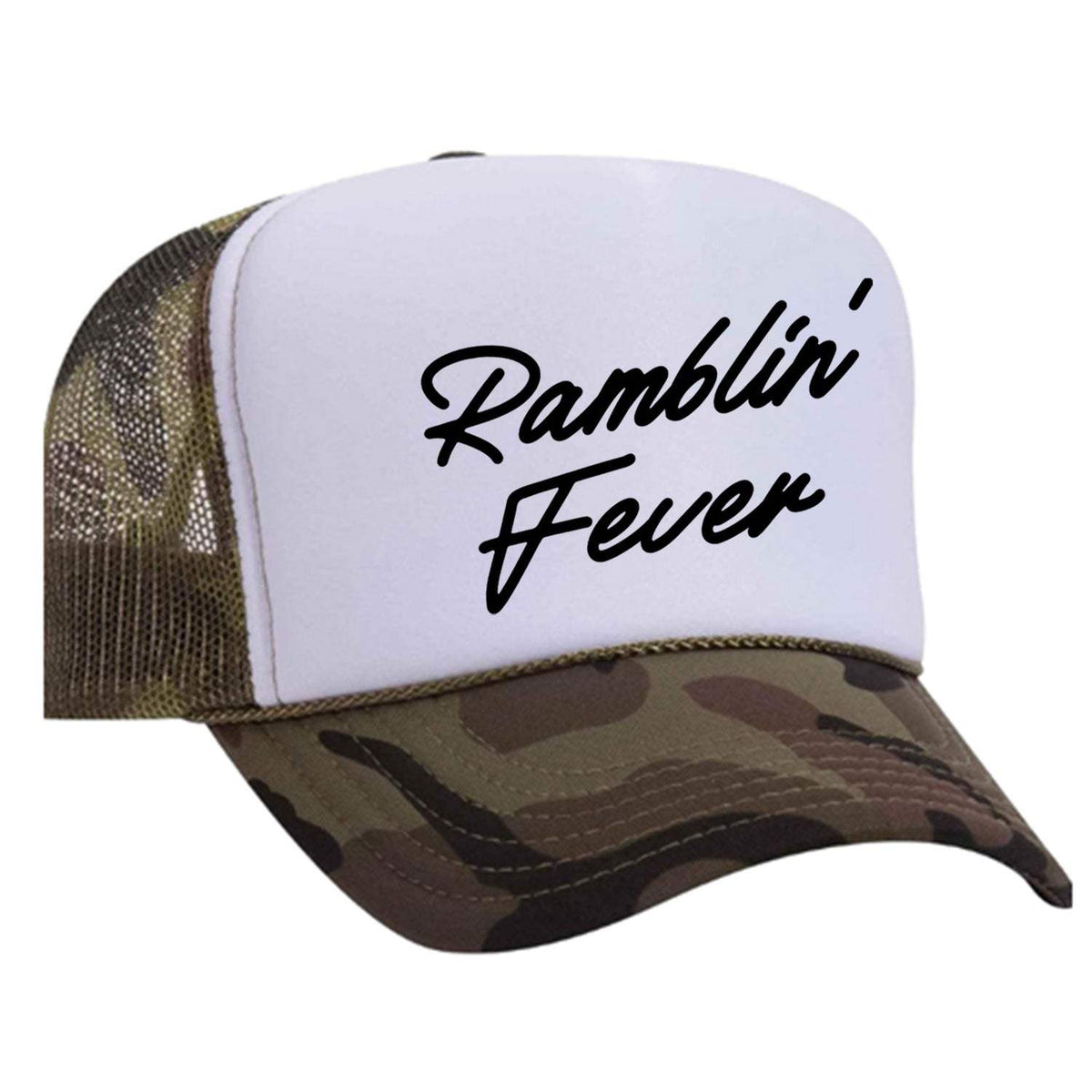 Ramblin' Fever Foam Trucker Hat - Camo / White