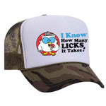 How Many Licks Foam Trucker Hat