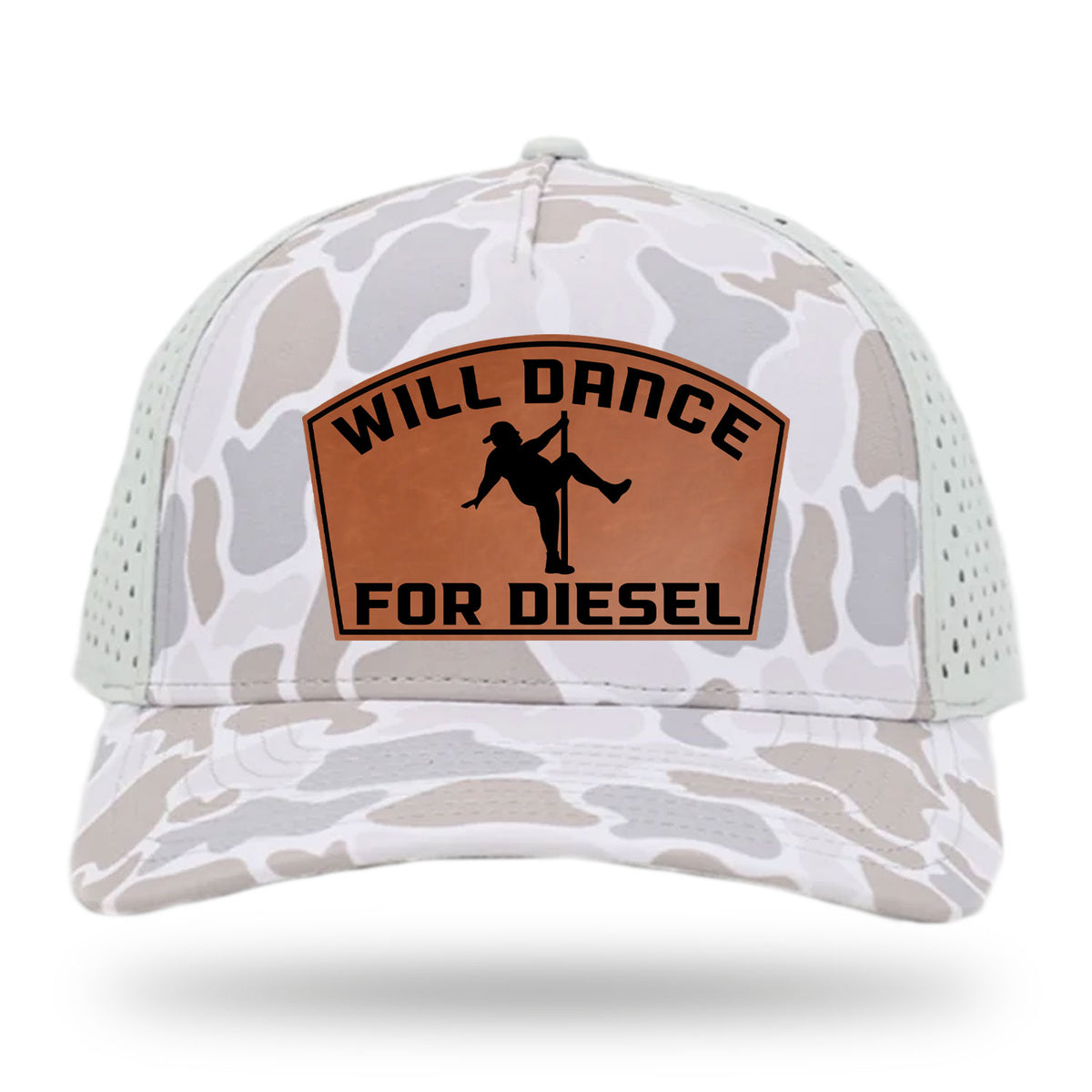 Will Dance For Diesel Cattail Camo Patch Hat