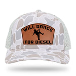 Will Dance For Diesel Cattail Camo Patch Hat