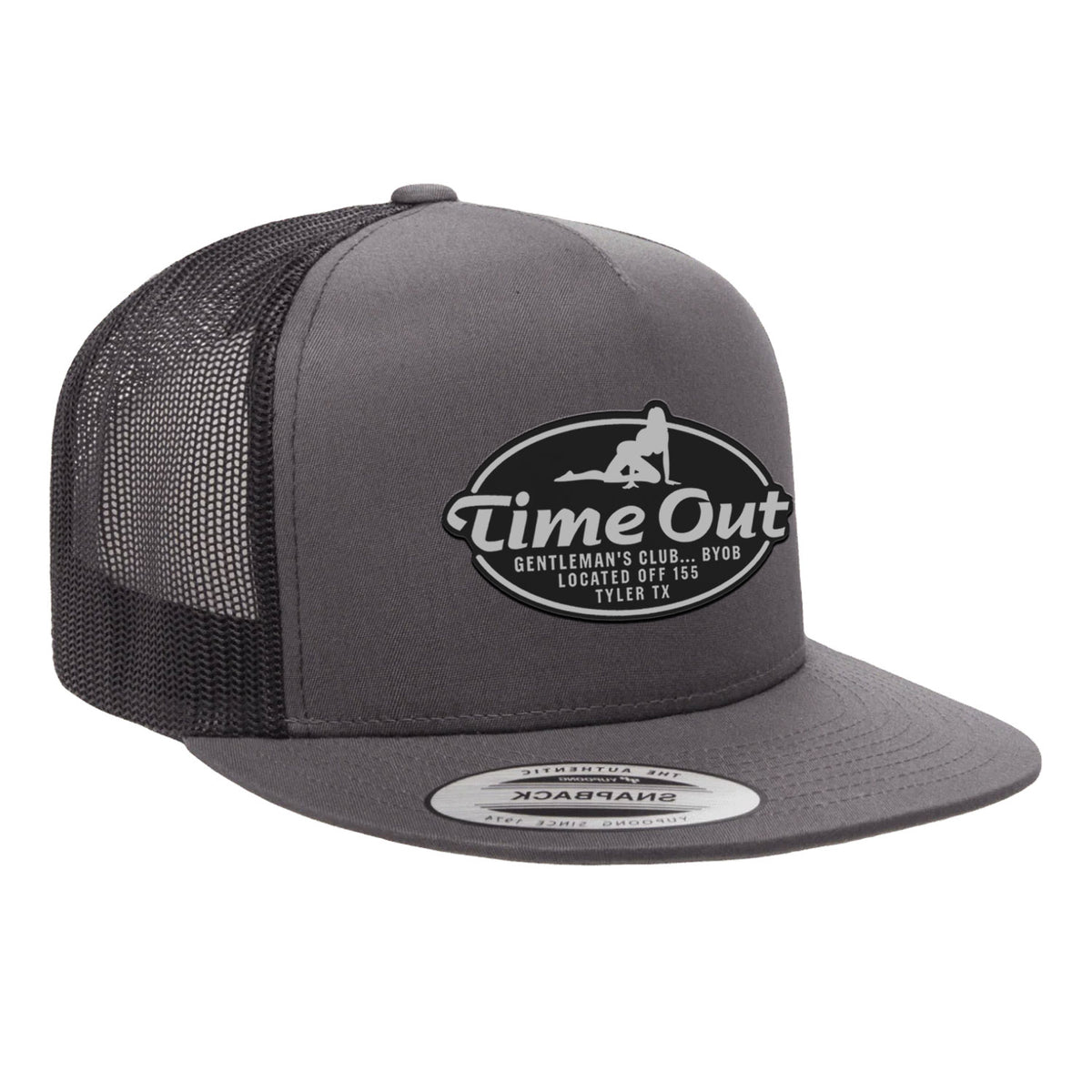 Time Out Gentleman's Club Flat Bill Trucker Hat