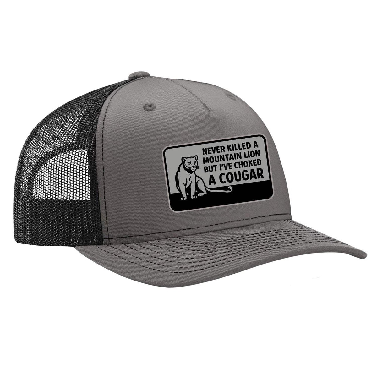 Choked A Cougar Classic Trucker Hat - Charcoal