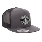Don't Panic It's Orgnic Flat Bill Leather Patch Hat